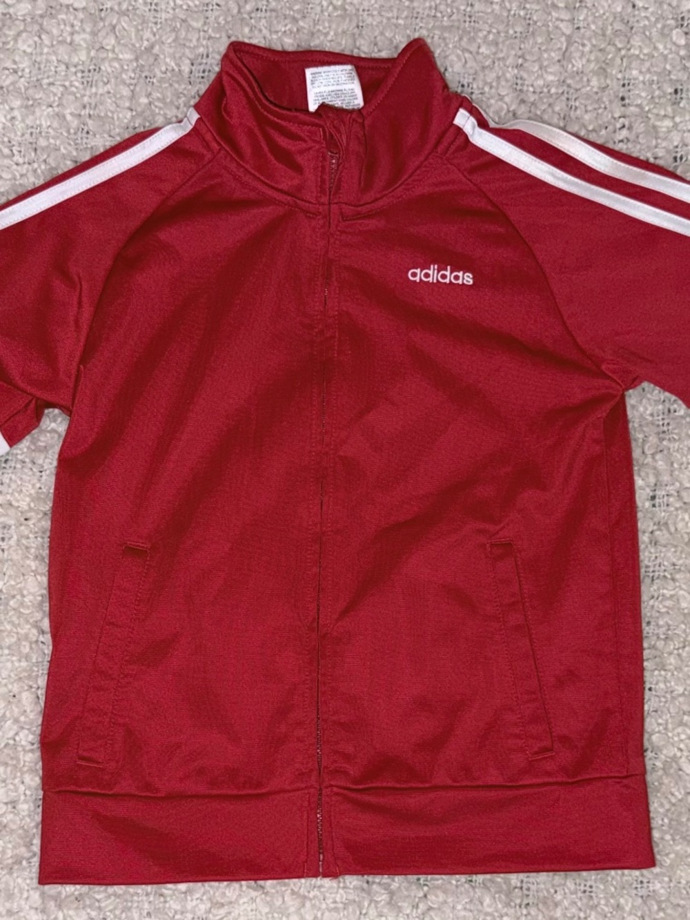 Adidas Red Track Jacket / Warm-Up Top, Size 6
